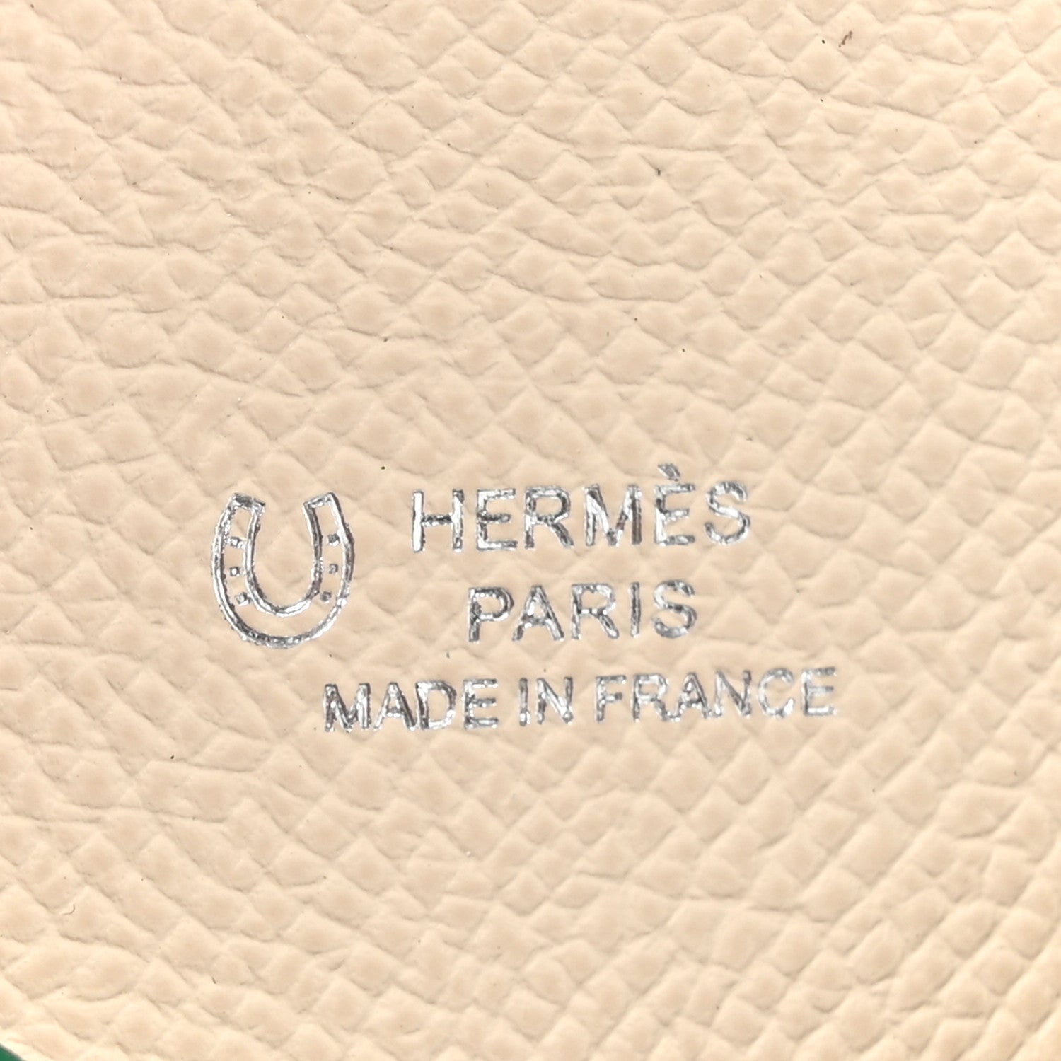 Hermes Epsom Horseshoe Calvi Card Case Vert Vertigo Craie 6 of 8