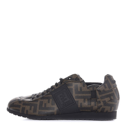 Fendi Coated Canvas FF Mens Low Top Sneakers 8.5 Tobacco 1 of 10