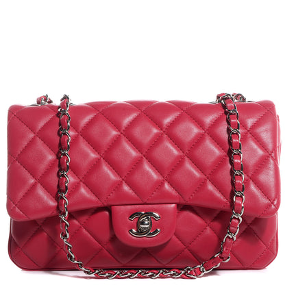 Chanel Lambskin Quilted Medium 3 Flap Dark Pink 1 of 8