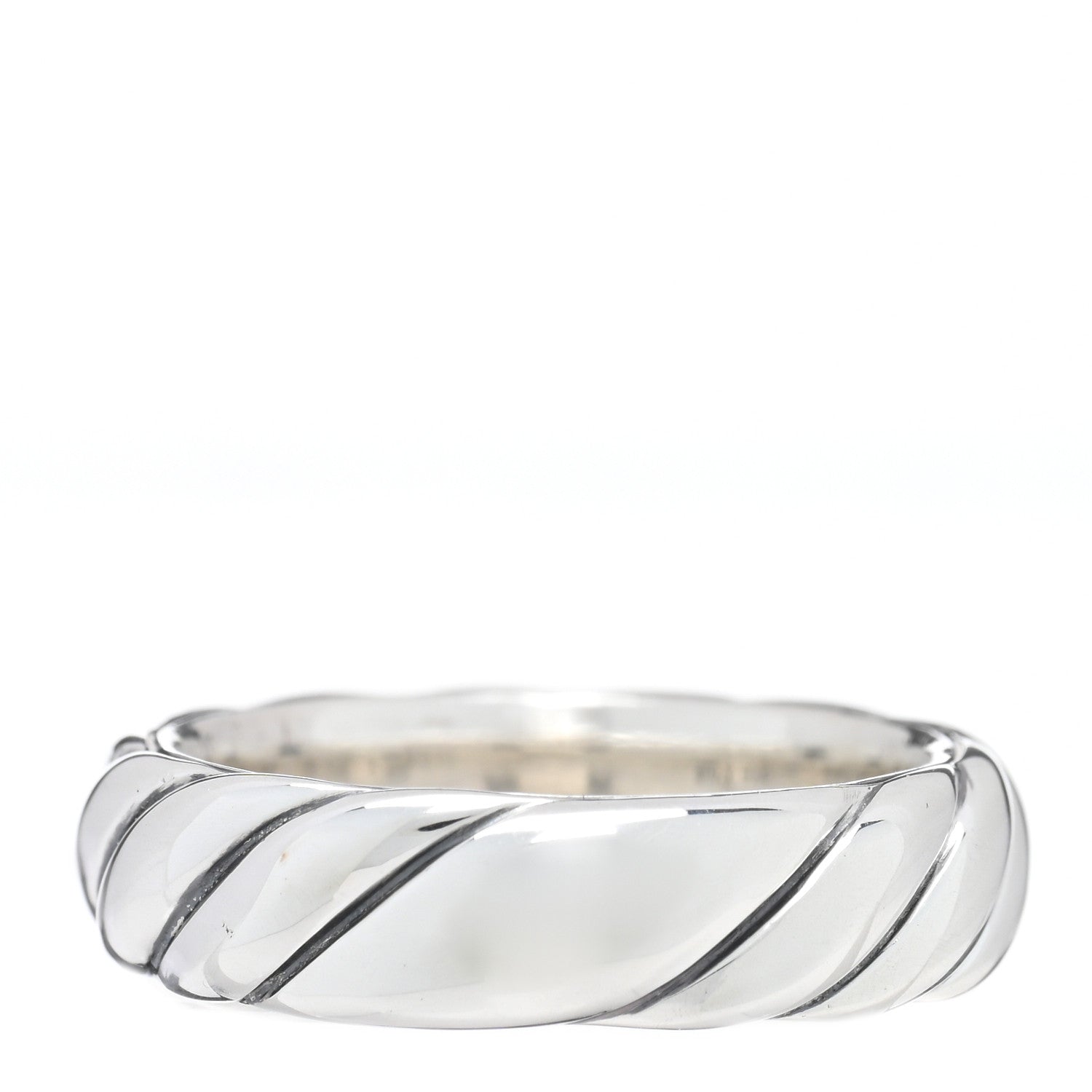 David Yurman Sterling Silver 6mm Sculpted Cable Band Ring 57 8 3 of 4