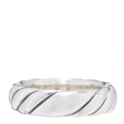 David Yurman Sterling Silver 6mm Sculpted Cable Band Ring 57 8 3 of 4