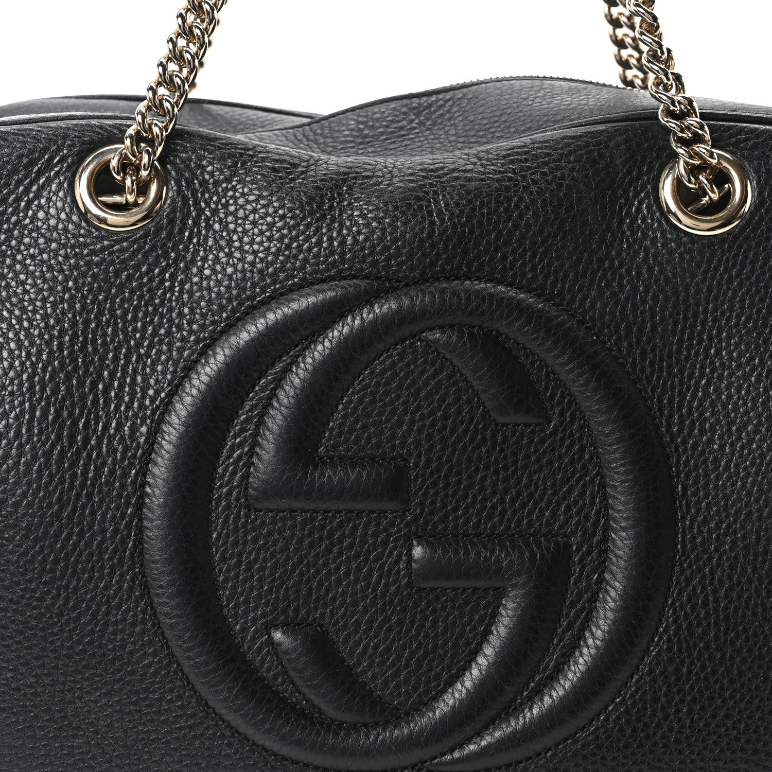 Gucci Pebbled Calfskin Medium Soho Bowler Black 7 of 9
