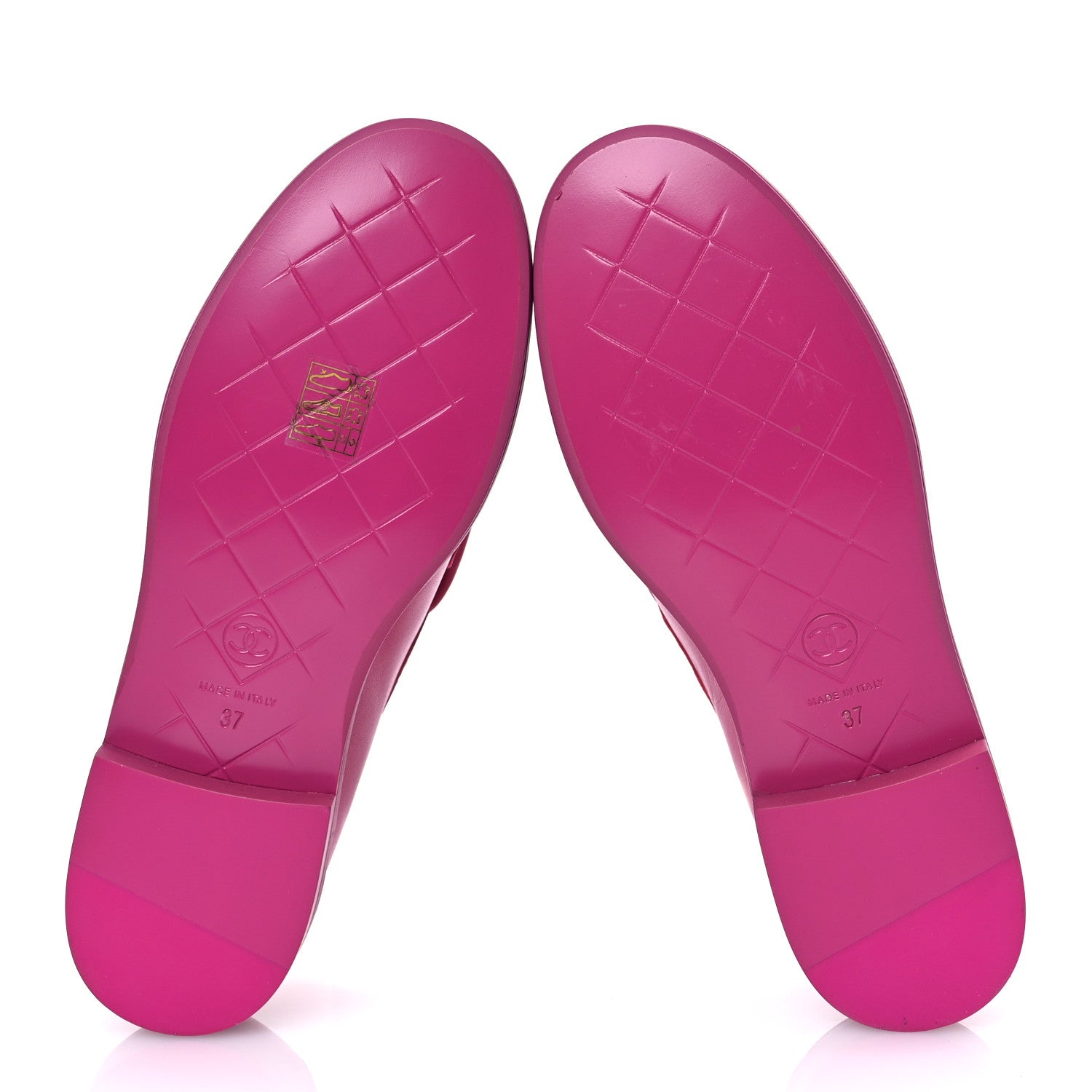 Chanel Lambskin Quilted CC Turnlock Loafers 37 Fuchsia 7 of 12