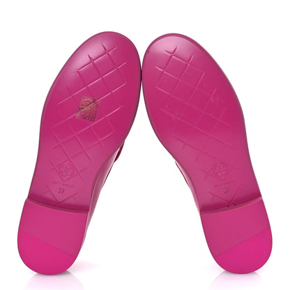 Chanel Lambskin Quilted CC Turnlock Loafers 37 Fuchsia 7 of 12