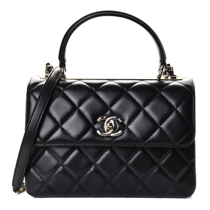 Chanel Lambskin Quilted Small Trendy CC Dual Handle Flap Bag Black 1 of 7