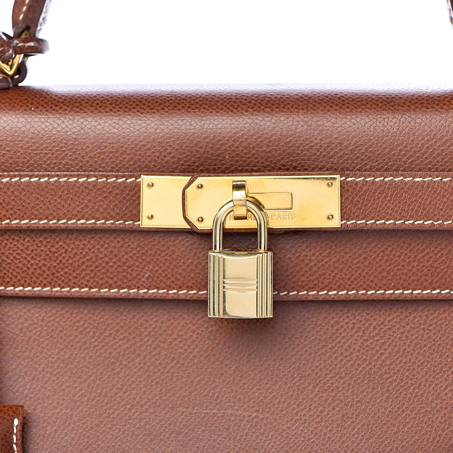 Veau Grain Lisse Kelly Sellier 28 Noisette