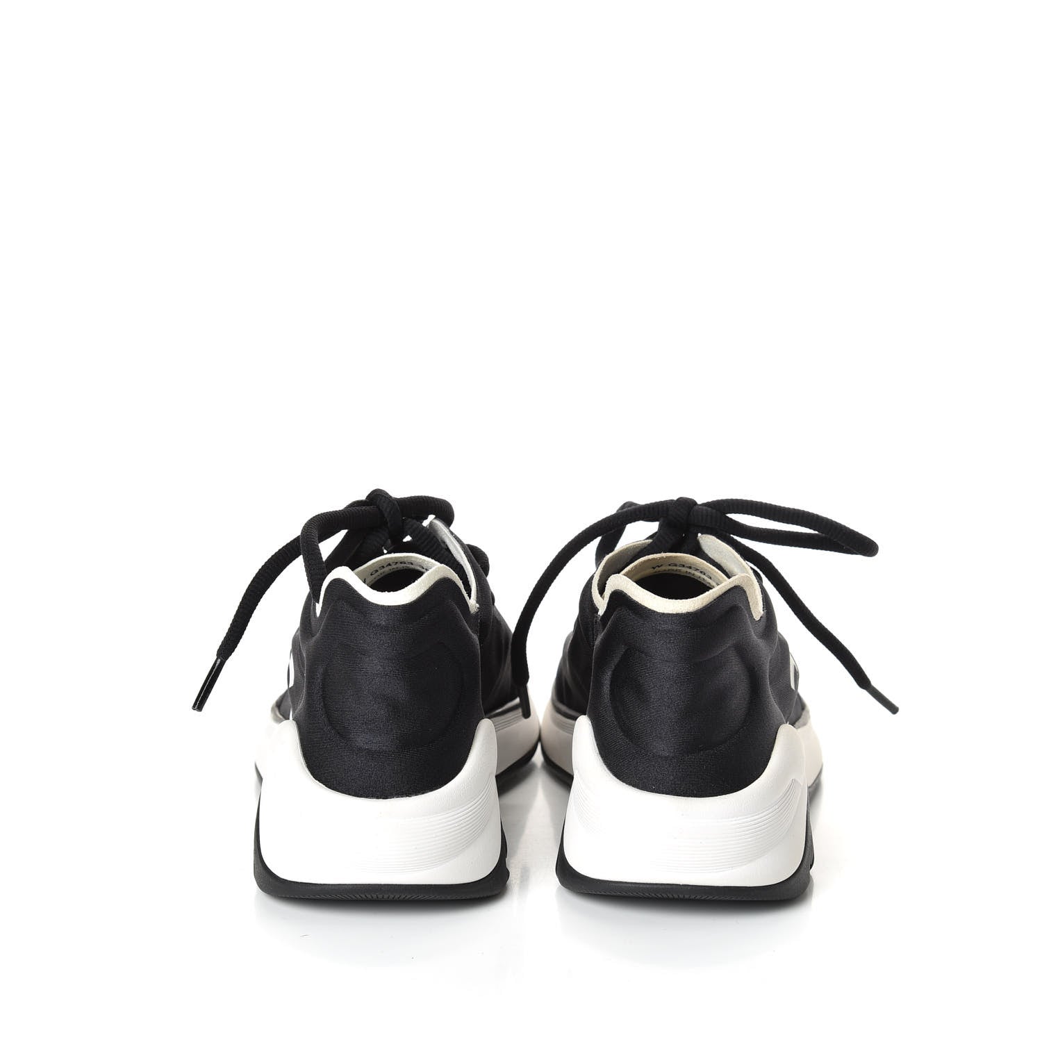 Chanel Lycra Womens CC Sneakers 36 Black 7 of 10