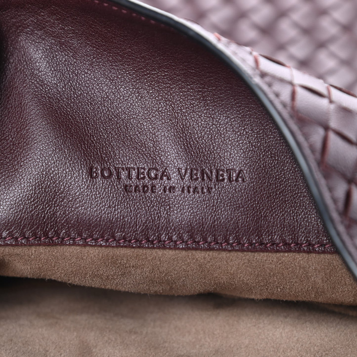 Nappa Intrecciato Large Loop Dark Barolo