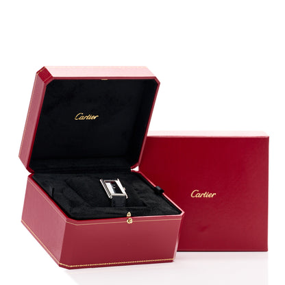 Cartier Stainless Steel Alligator 25mm Must de Cartier Tank Quartz Watch Black 5 of 5