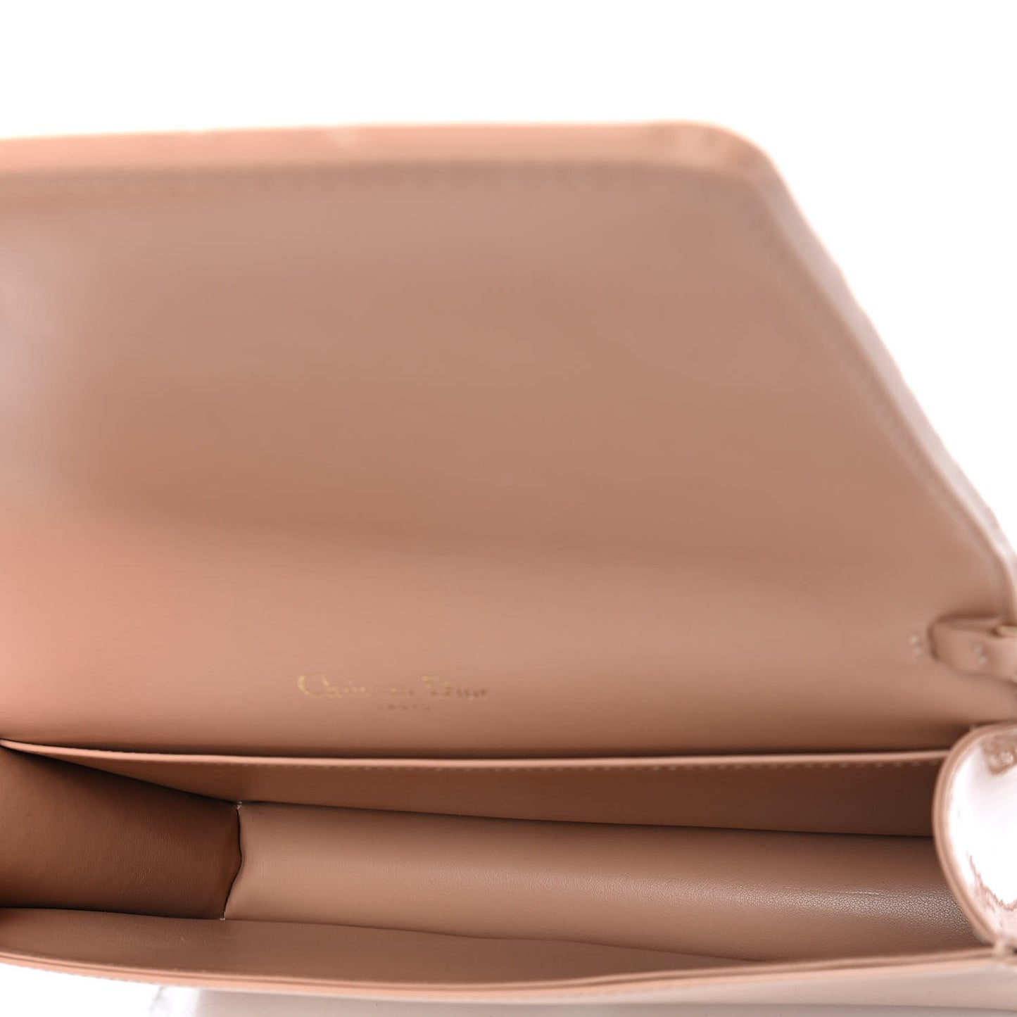 Patent Cannage Lady Dior Convertible Clutch Beige