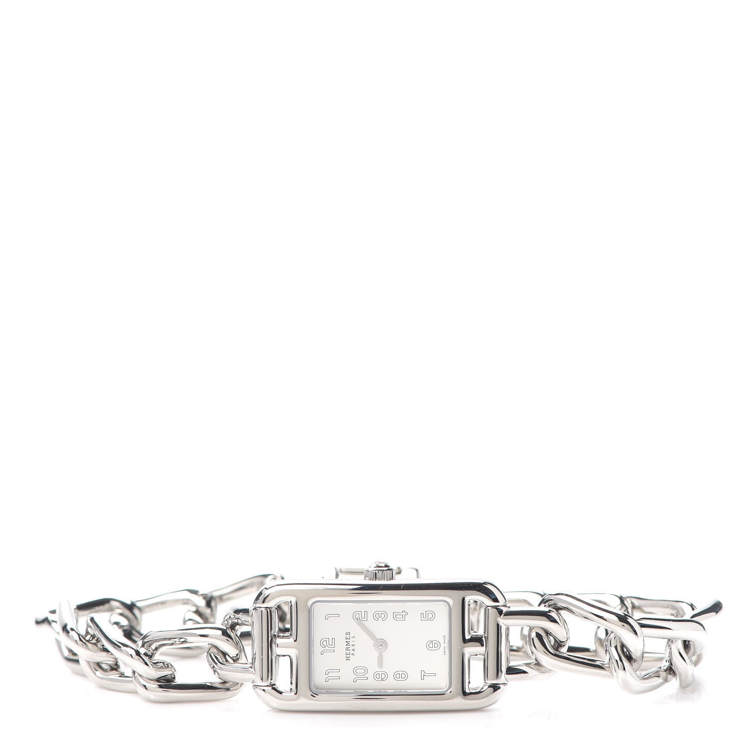 Hermes Stainless Steel 17mm Nantucket Quartz Watch 2 of 6