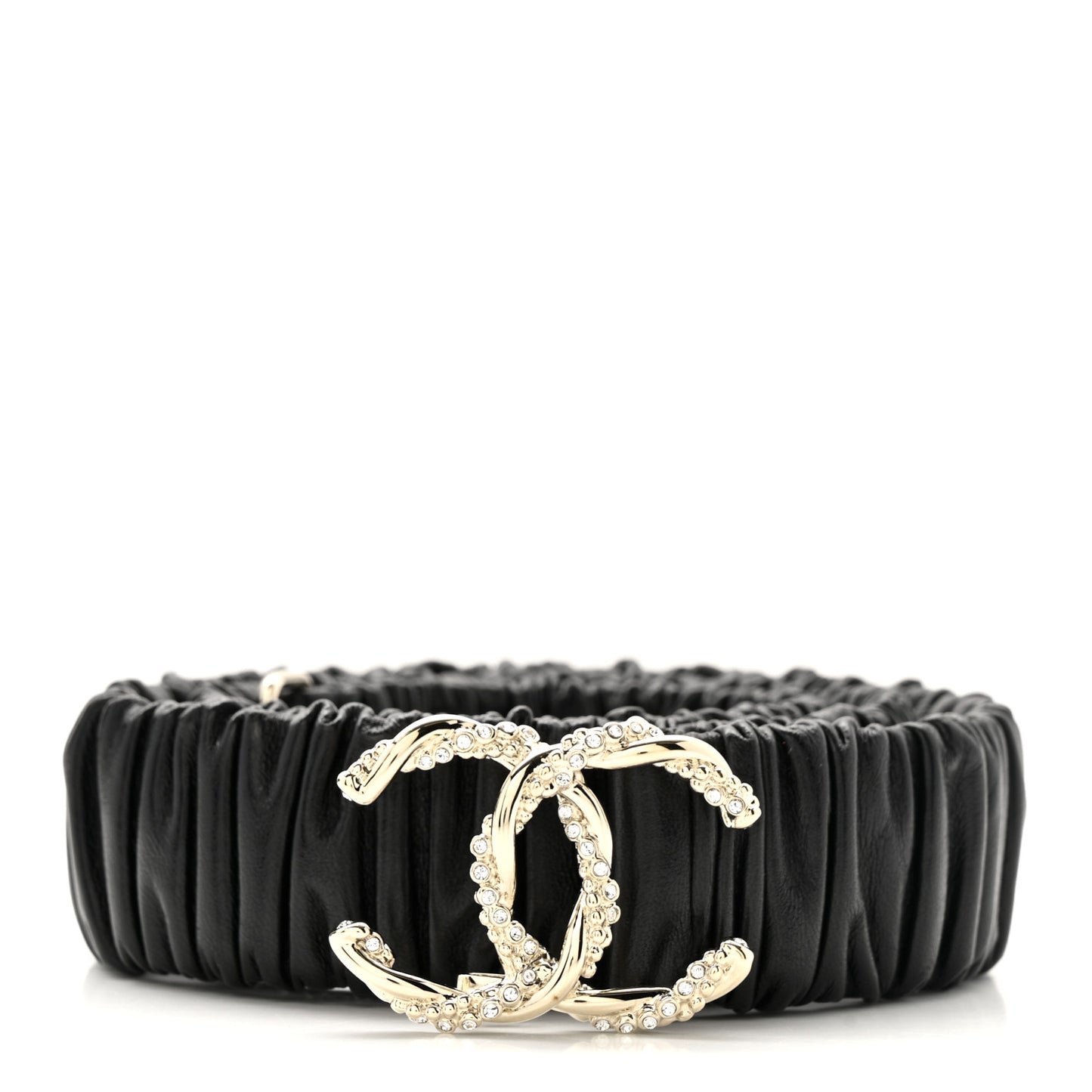 Lambskin Crystal CC Belt 85 34 Black
