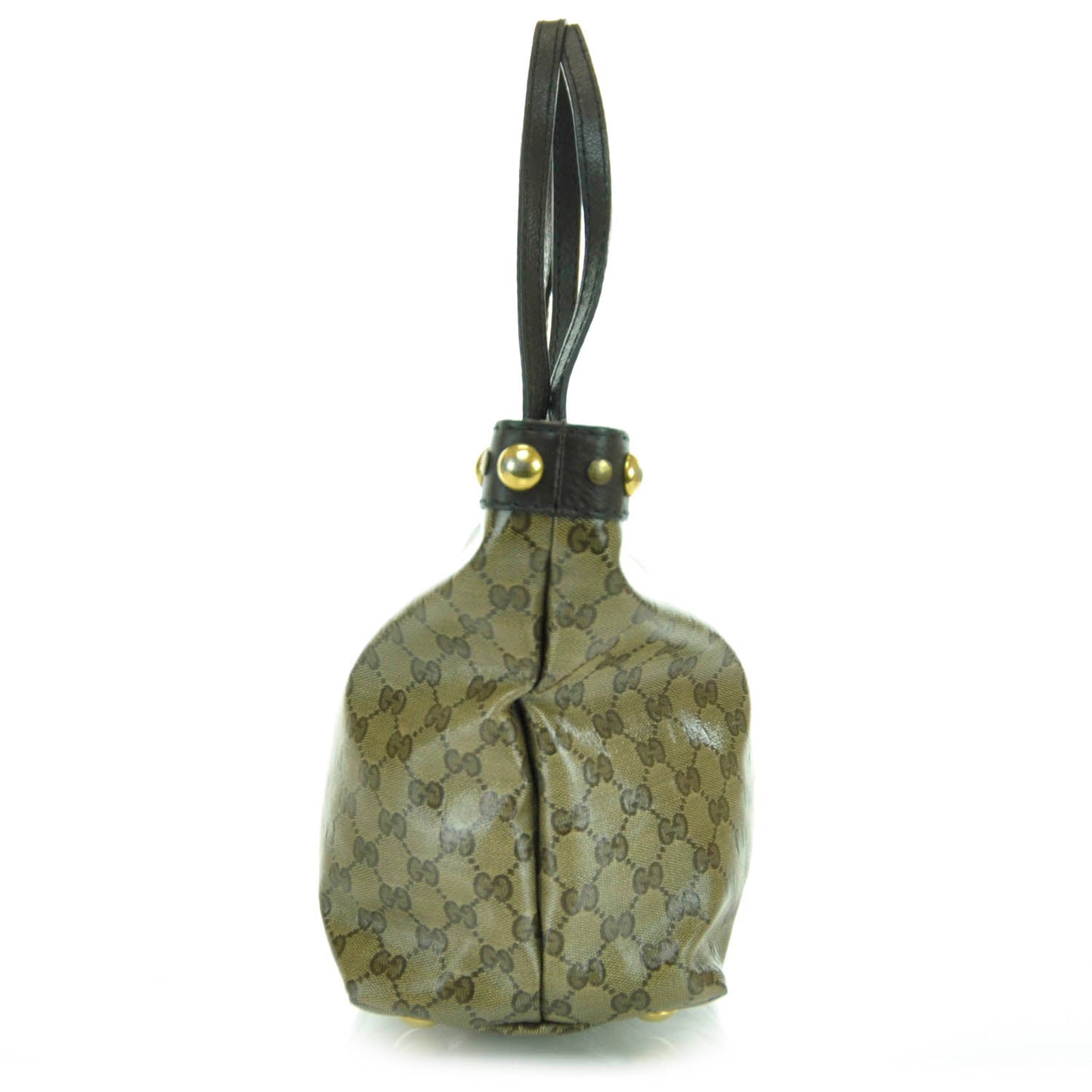 Crystal Monogram Medium Babouska Shopping Tote Dark Brown