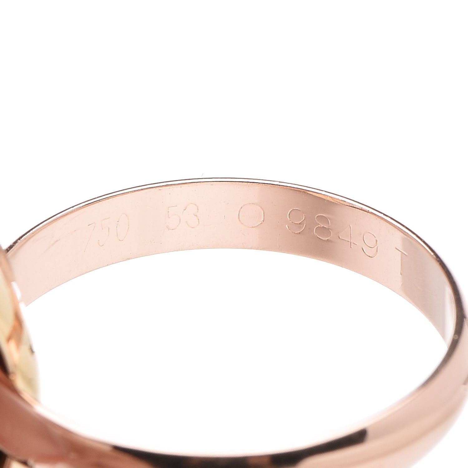 Cartier 18K Pink Yellow White Gold Classic Trinity Ring 53 6.25 5 of 6
