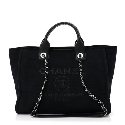 Chanel Mixed Fibers Small Deauville Tote Black 1 of 13