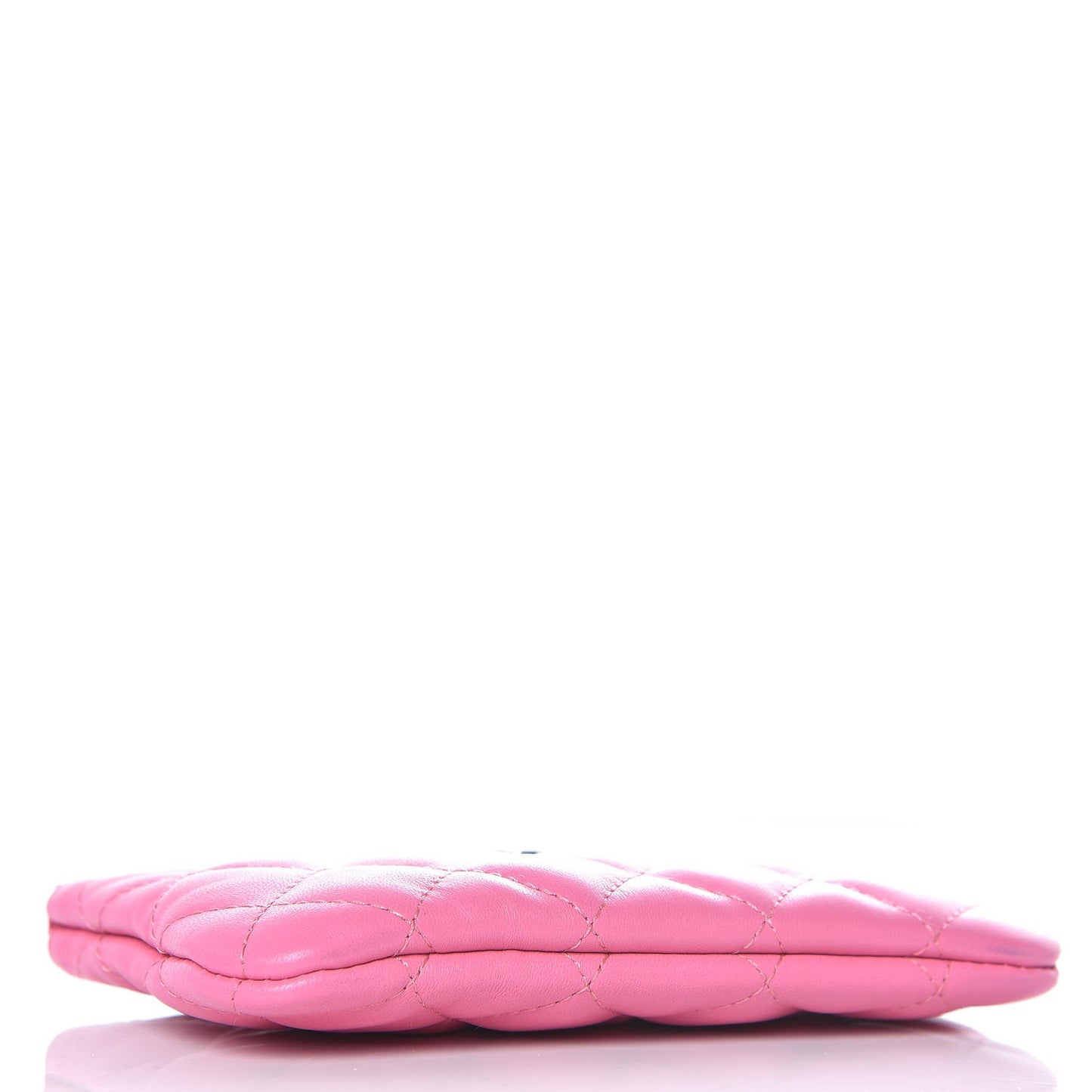 Lambskin Quilted Small Cosmetic Case Pink
