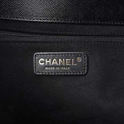 Chanel Caviar Small Studded Deauville Tote Black 6 of 9