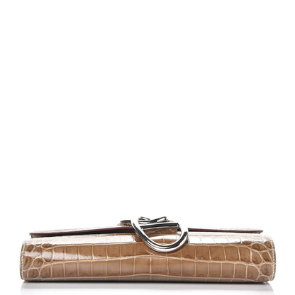 Hermes Niloticus Crocodile Egee Clutch Ficelle 5 of 15