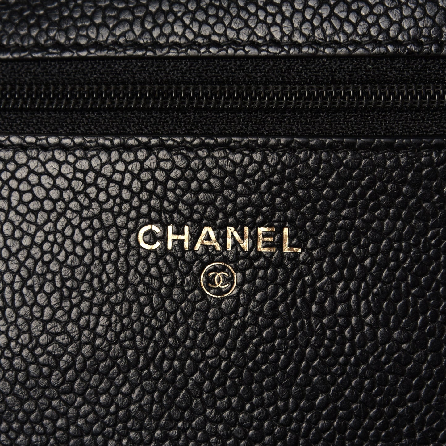 Caviar Quilted Boy Wallet On Chain WOC Black