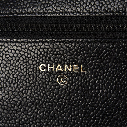 Chanel Caviar Quilted Boy Wallet On Chain WOC Black 6 of 13