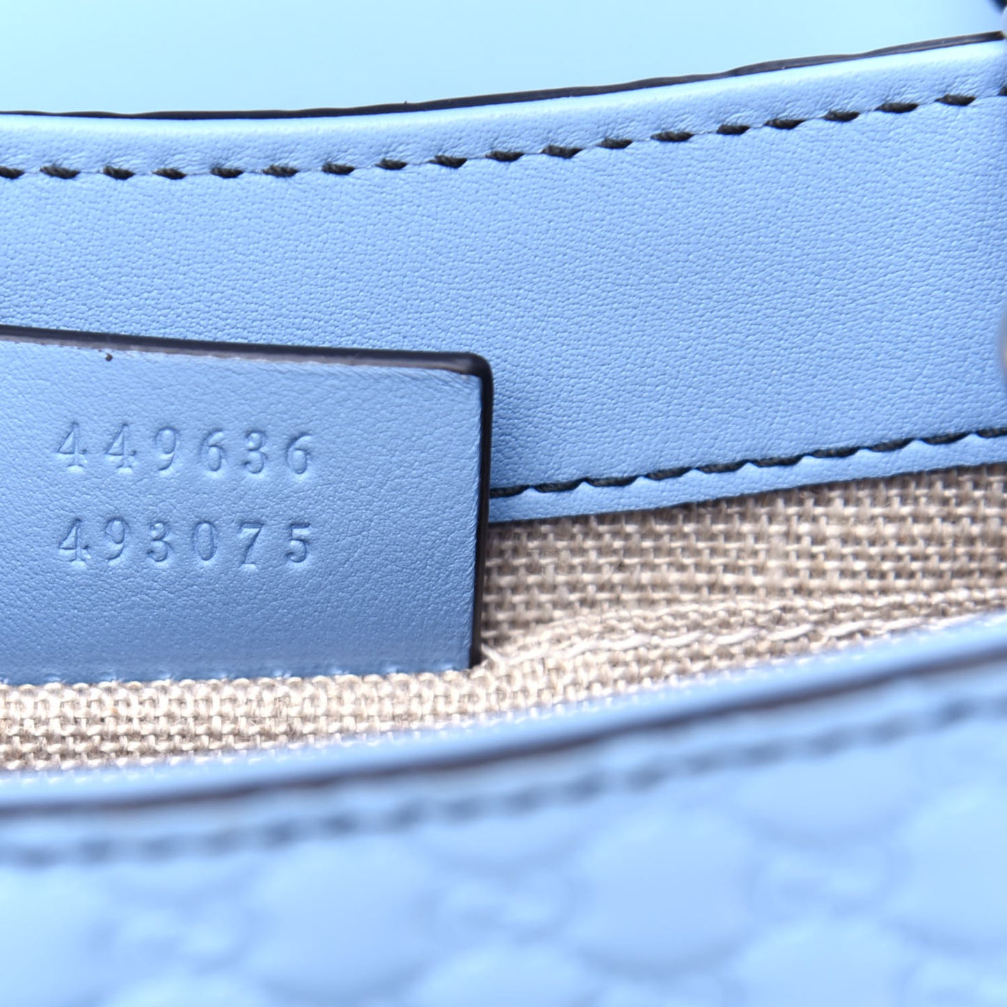 Soft Microguccissima Mini Emily Chain Shoulder Bag Mineral Blue