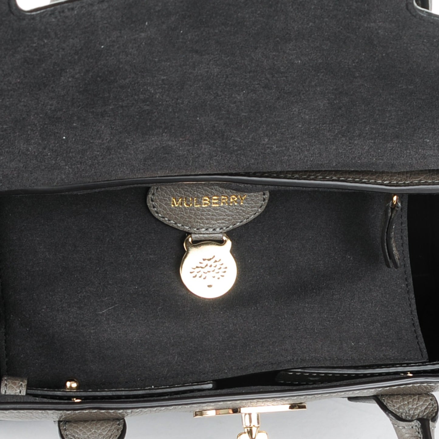 Classic Grain Small Bayswater Satchel Mole Grey