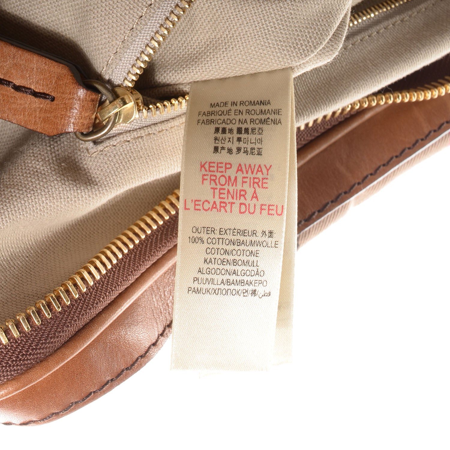 Burberry Vintage Leather House Check Tote Saddle Brown 9 of 12