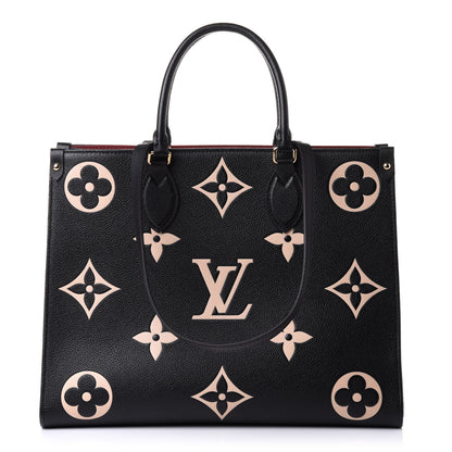 Louis Vuitton Empreinte Monogram Giant Onthego MM Black Beige 1 of 9