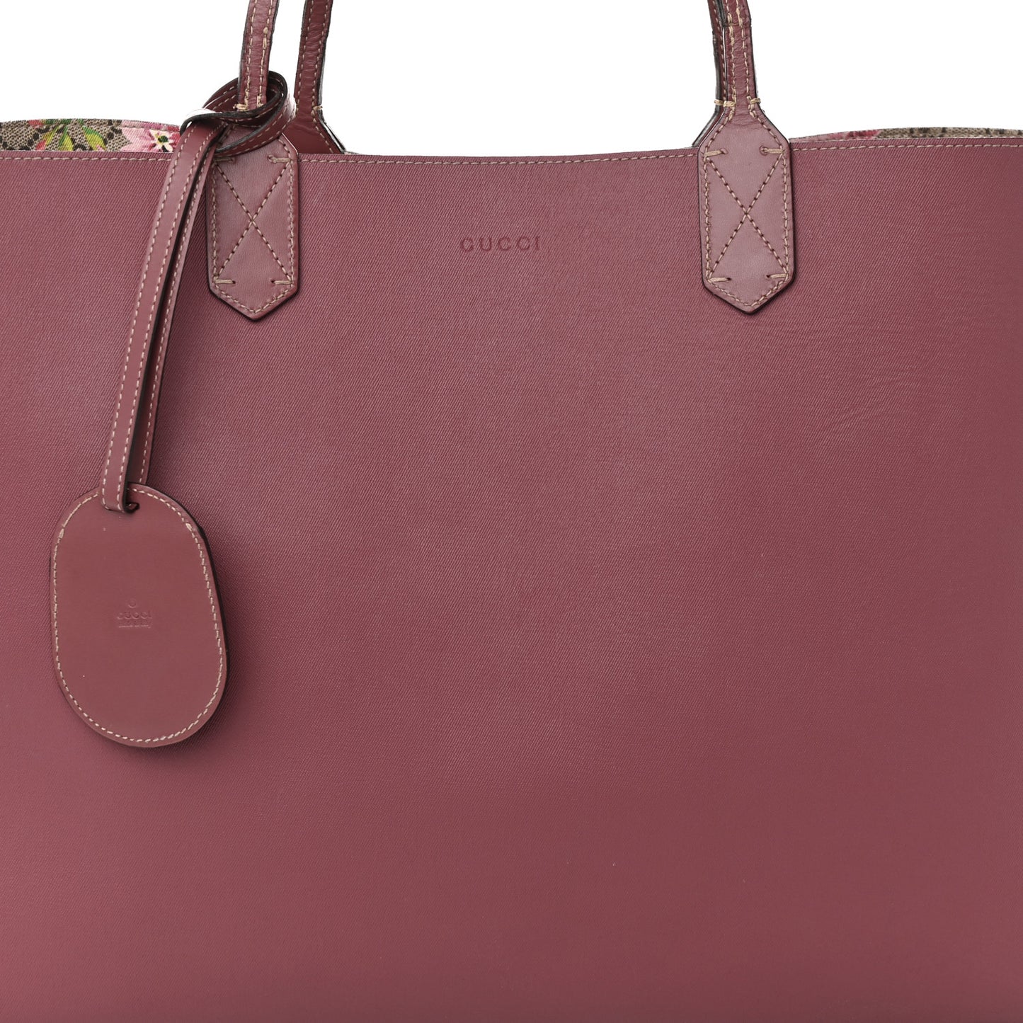 GG Supreme Monogram Blooms Large Reversible Tote Beige Multicolor Dry Rose