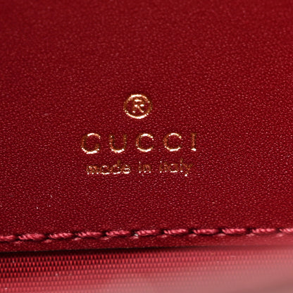 Gucci Shiny Calfskin Small Bamboo Night Bag Rosso Ancora 6 of 12