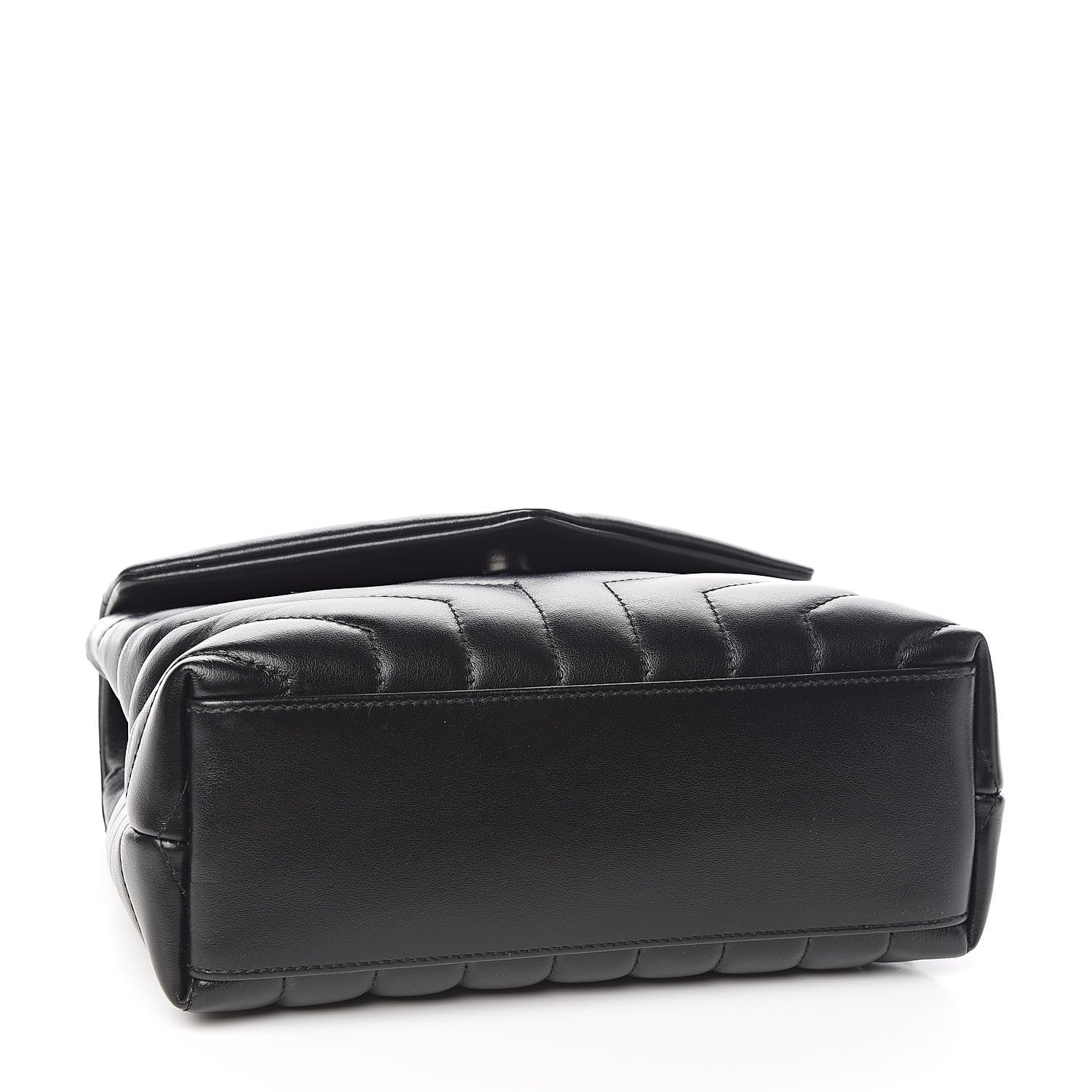 Saint Laurent Calfskin Y Quilted Monogram Small Loulou Chain Satchel Black 4 of 10