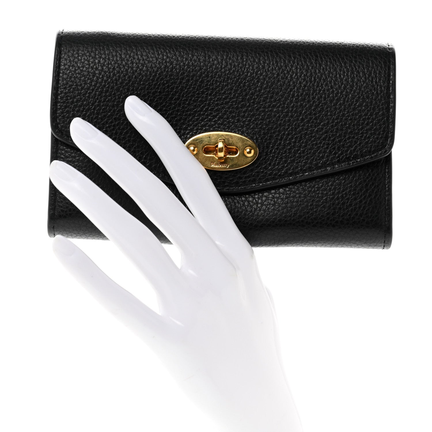 Mulberry Small Classic Grain Medium Darley Wallet Black 2 of 6