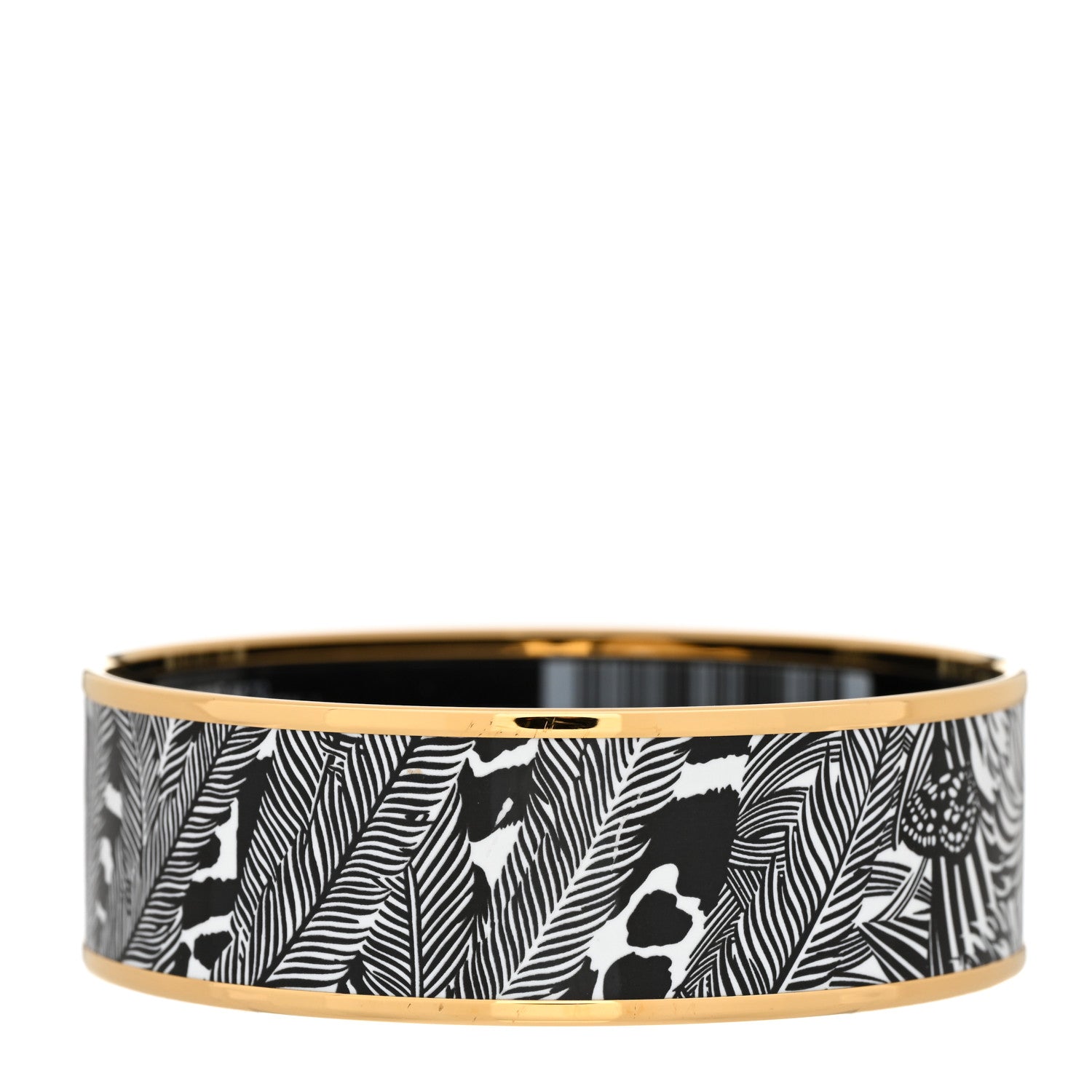 Hermes Enamel Printed Jaqar Quetzal Wide Bracelet 70 3 of 6