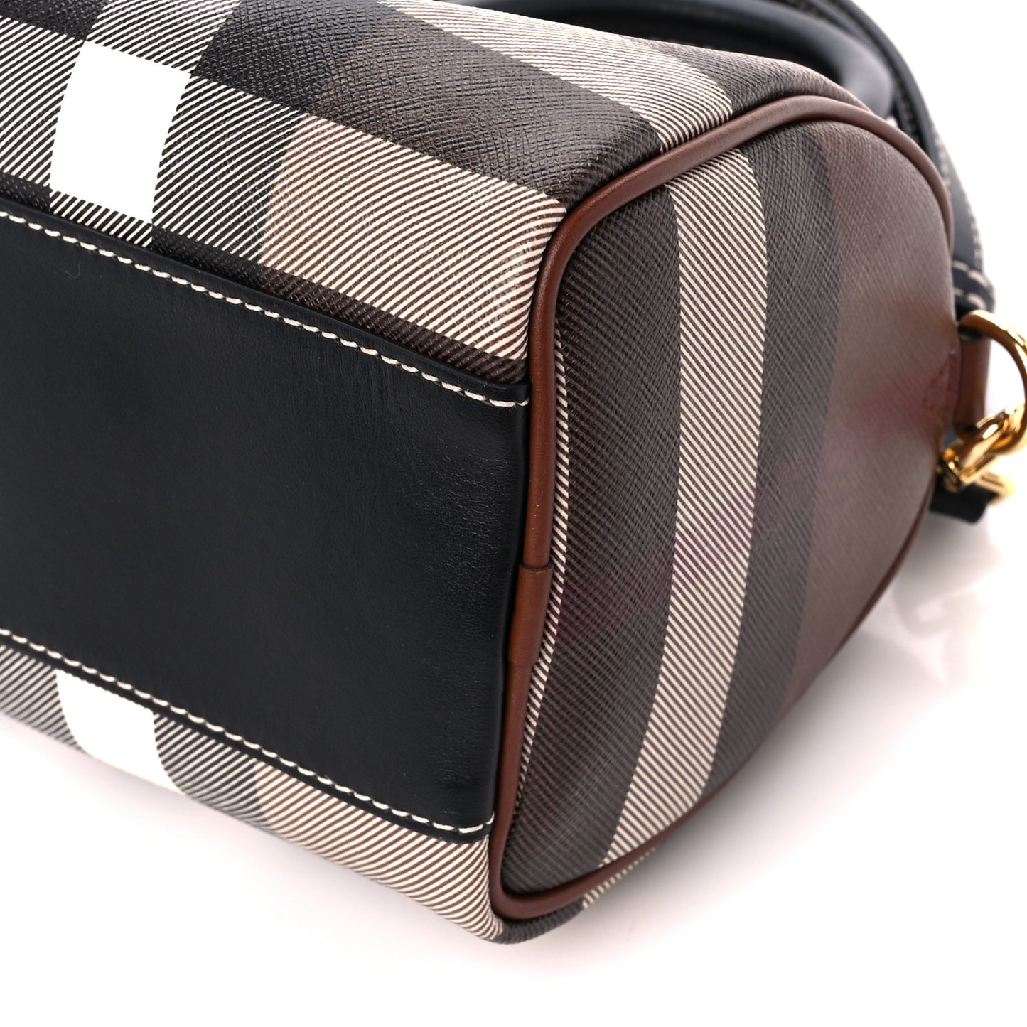E-canvas Check Mini Bowling Bag Dark Birch Brown