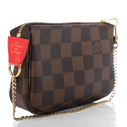 Louis Vuitton Damier Ebene 2019 Christmas Animation Mini Pochette Accessories Red 3 of 8