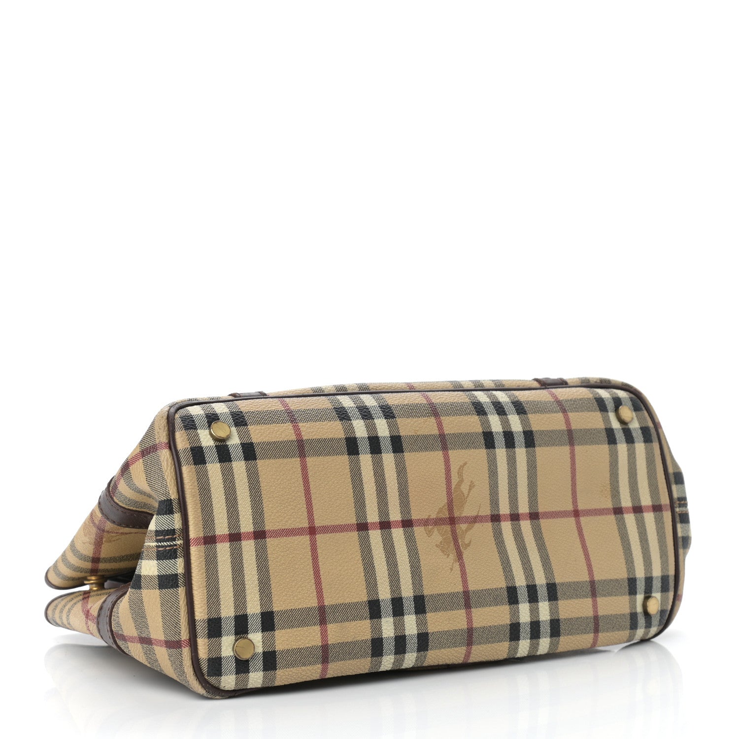 Burberry Haymarket Check Buckle Satchel Chocolate 3 of 13