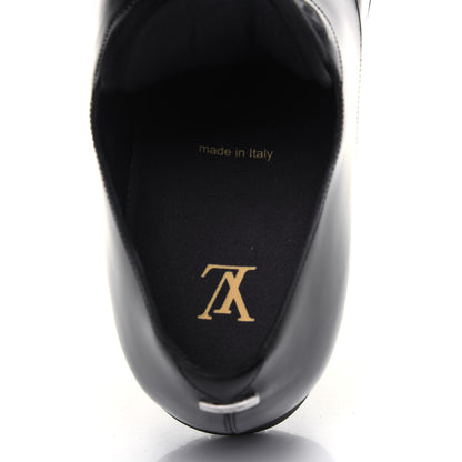 Louis Vuitton Calfskin Mens Derby LV Harness Shoes 9 Black 7 of 9
