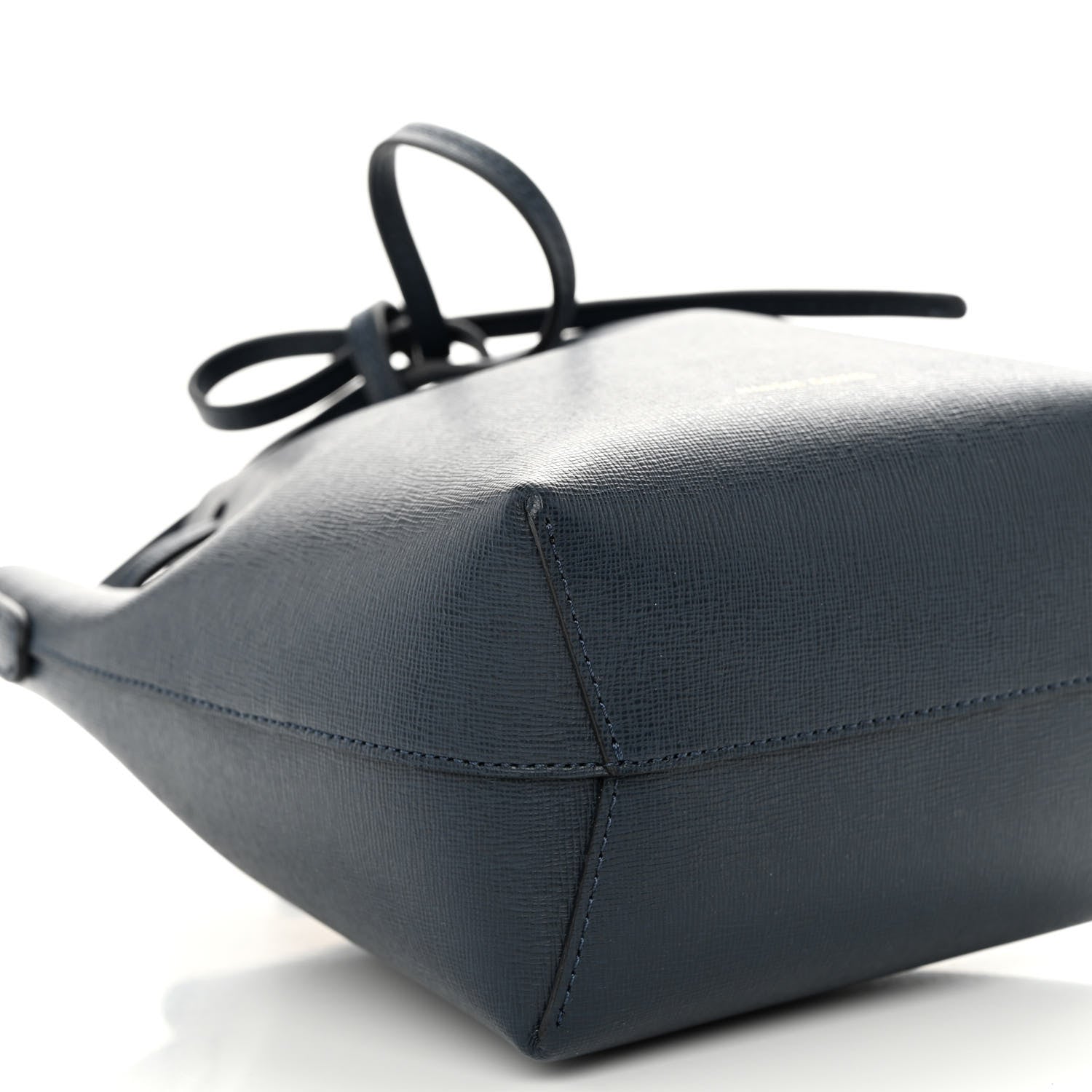 Mansur Gavriel Saffiano Mini Bucket Bag Blu 8 of 9