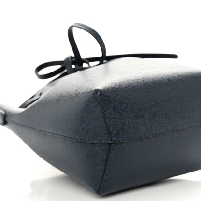 Mansur Gavriel Saffiano Mini Bucket Bag Blu 8 of 9