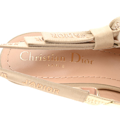 Christian Dior Laminated Lambskin Ribbon Crystal J'Adior Slingback 100mm Pumps 35.5 Light Gold 8 of 10