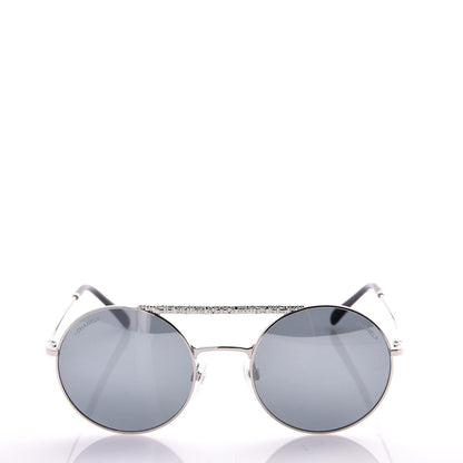 Chanel Metal Winter Round Sunglasses 4232 Silver 2 of 8