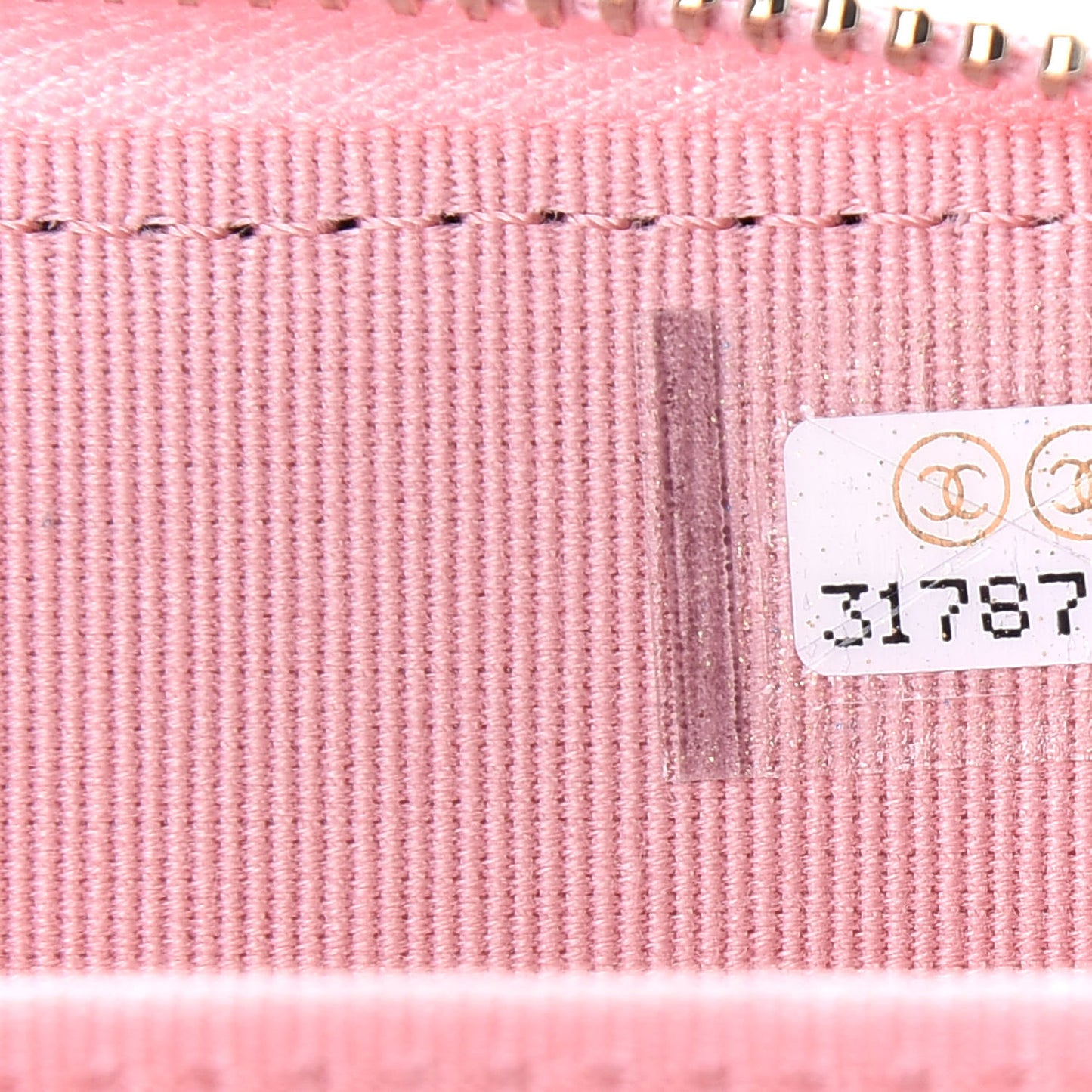 Caviar Quilted Flap Zip Card Holder On Chain Pink