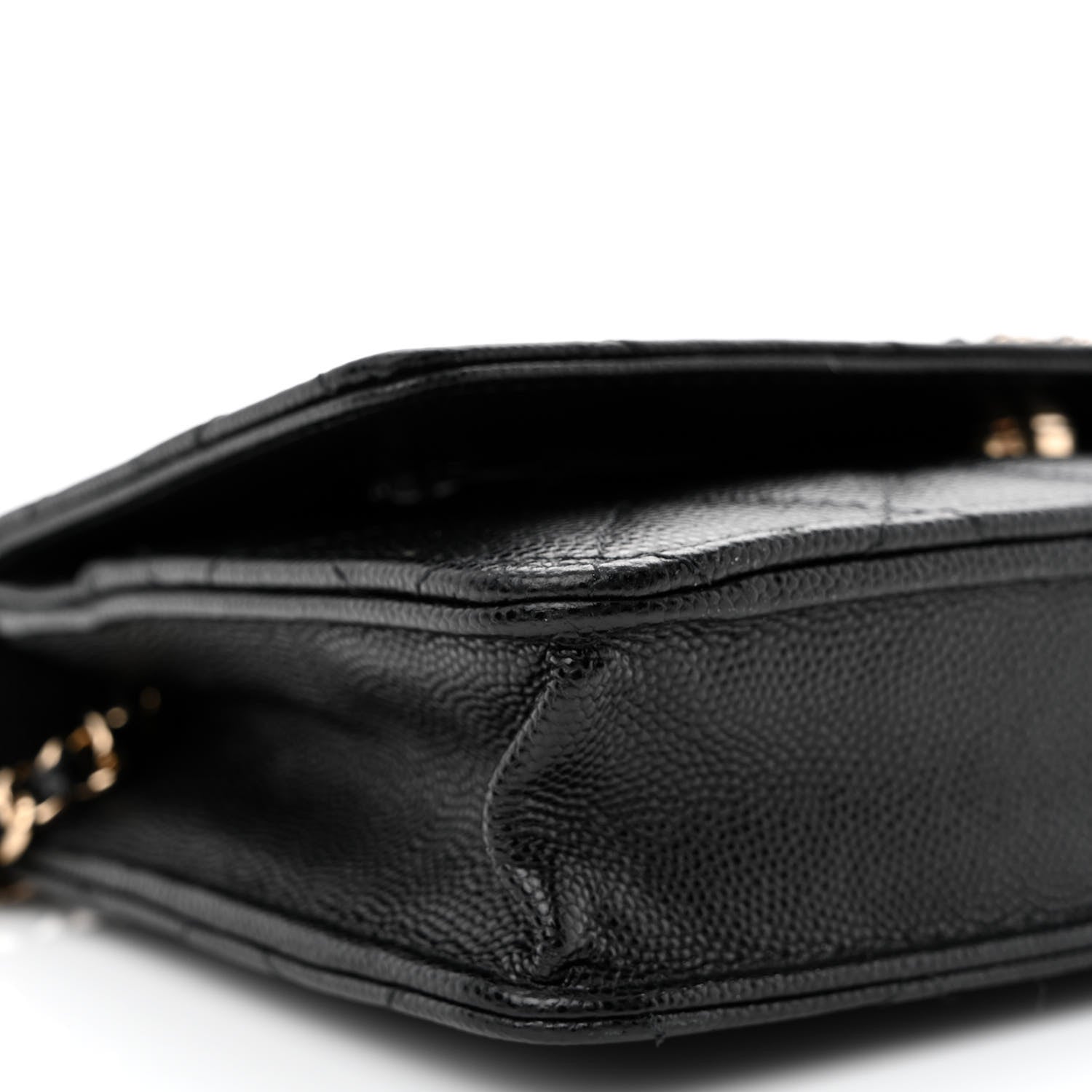 Chanel Caviar Quilted Crystal CC Wallet On Chain WOC Black 10 of 11