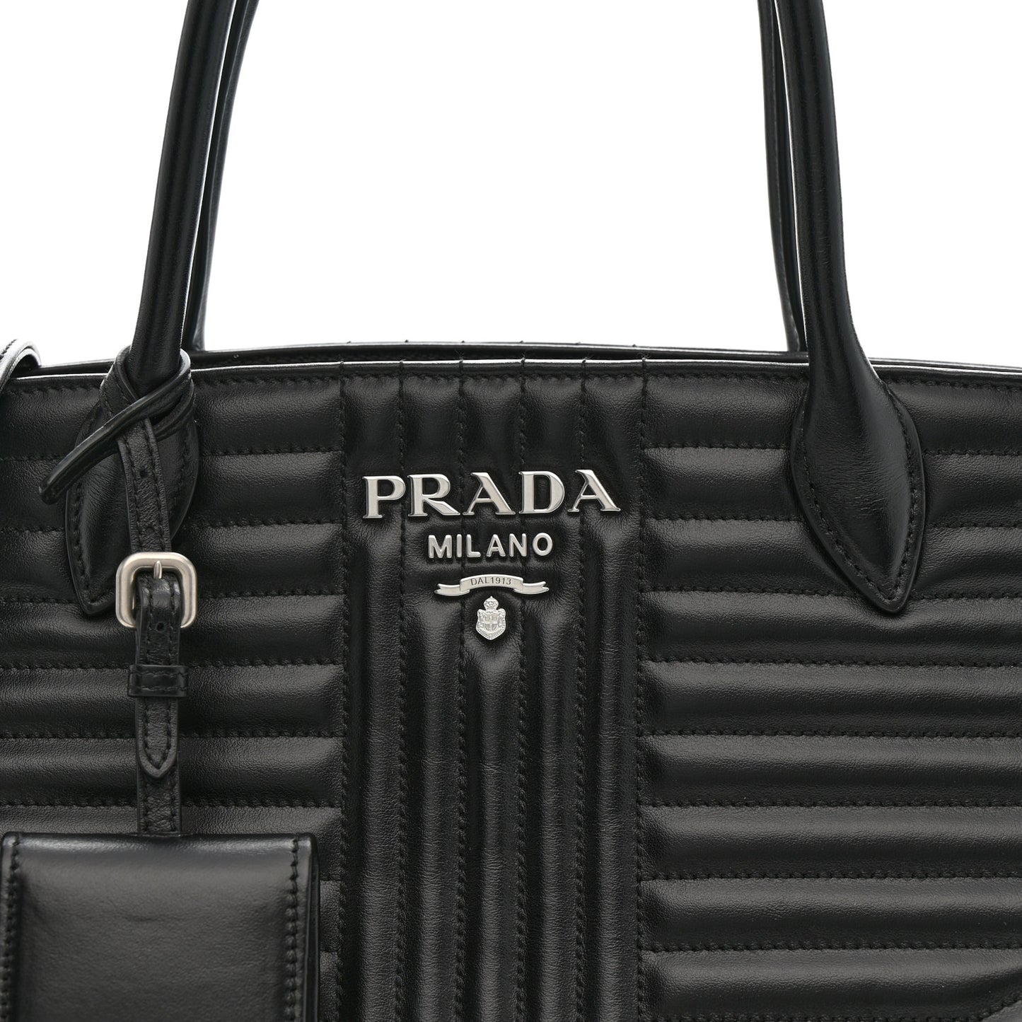 Soft Calfskin Impunture Diagramme Tote Black