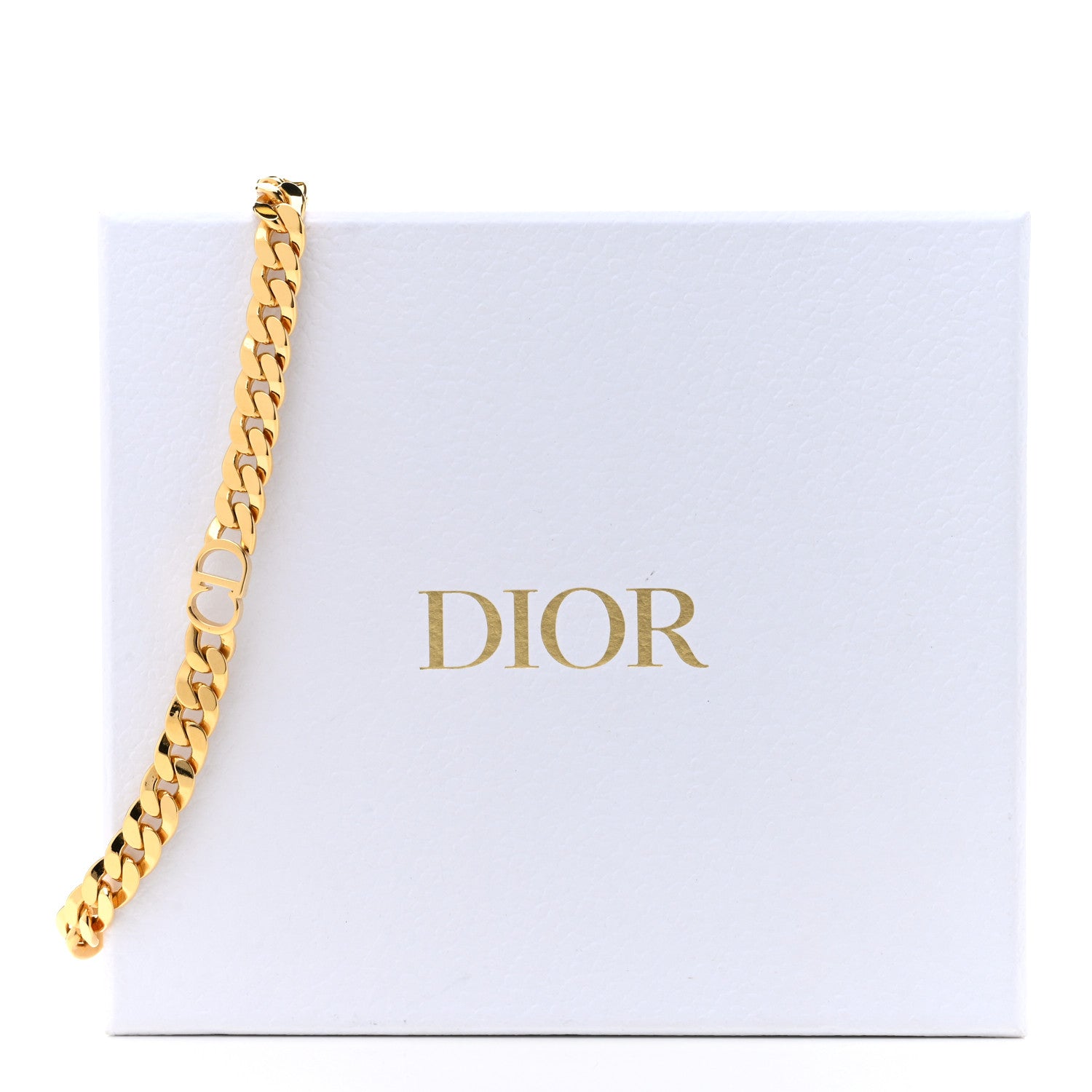 Christian Dior Metal CD Choker Necklace Gold 6 of 6