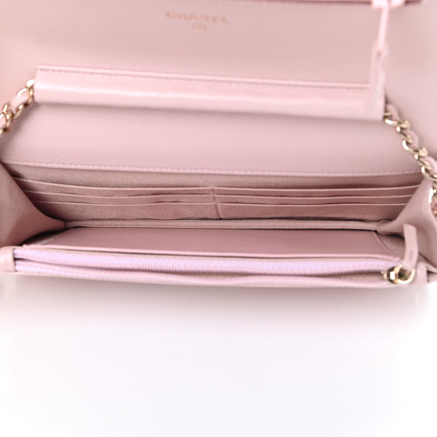 Chanel Caviar Quilted Coco Candy Wallet On Chain WOC Light Pink 5 of 12