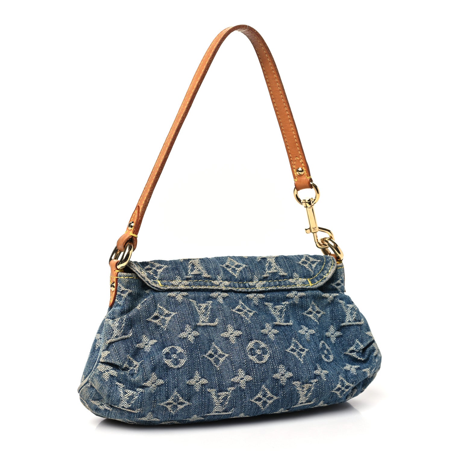 Louis Vuitton Monogram Denim Mini Pleaty Blue 3 of 9