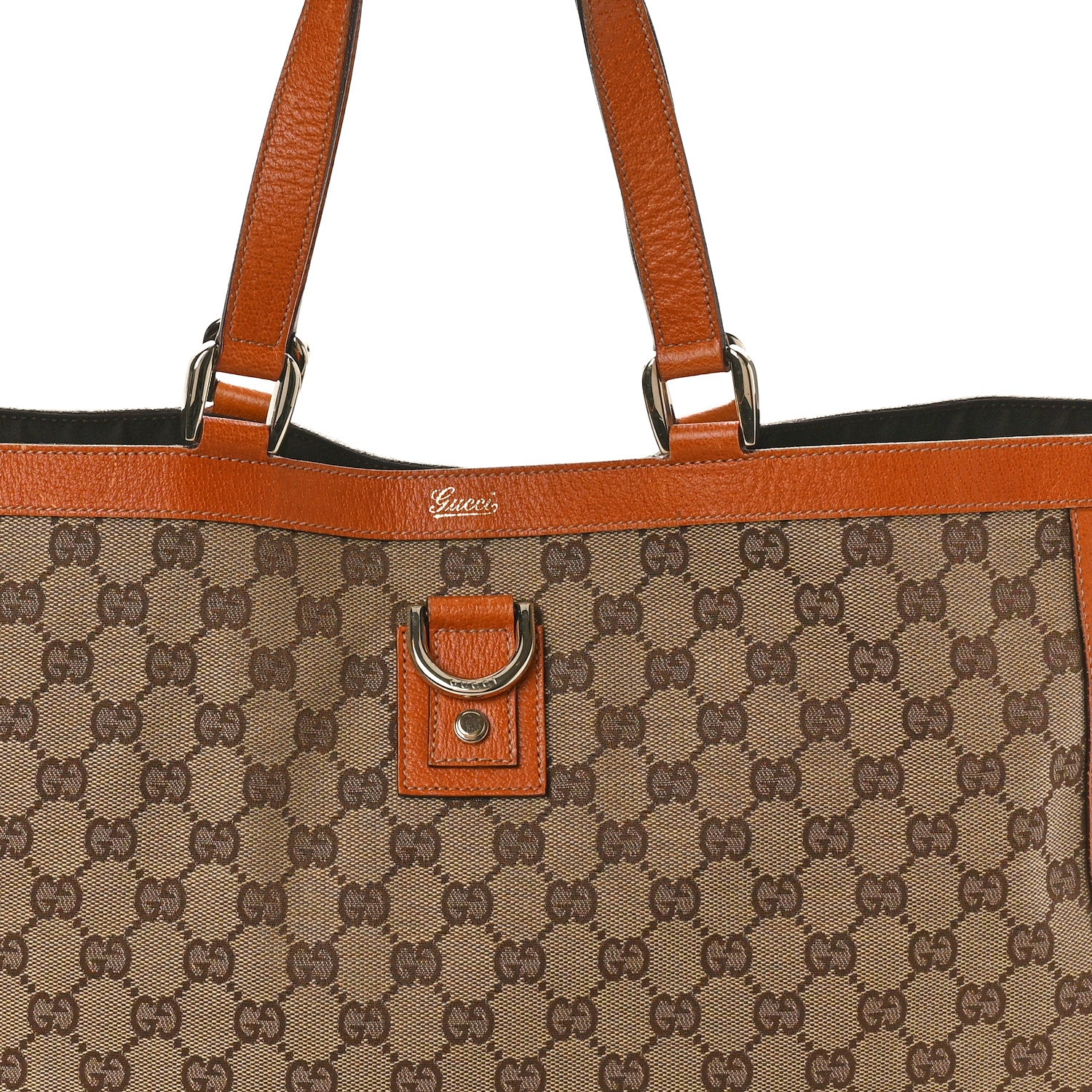 Gucci Monogram Large Abbey Tote Orange 8 of 14