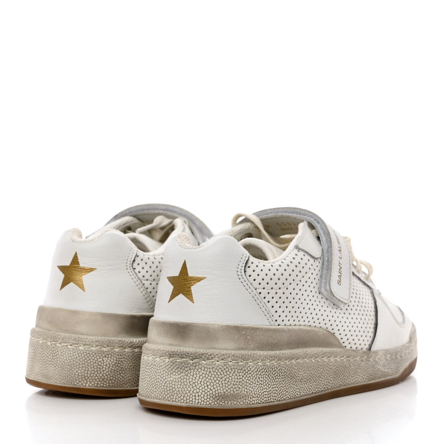 Calfskin Perforated Womens SL24 Sneakers 36.5 White