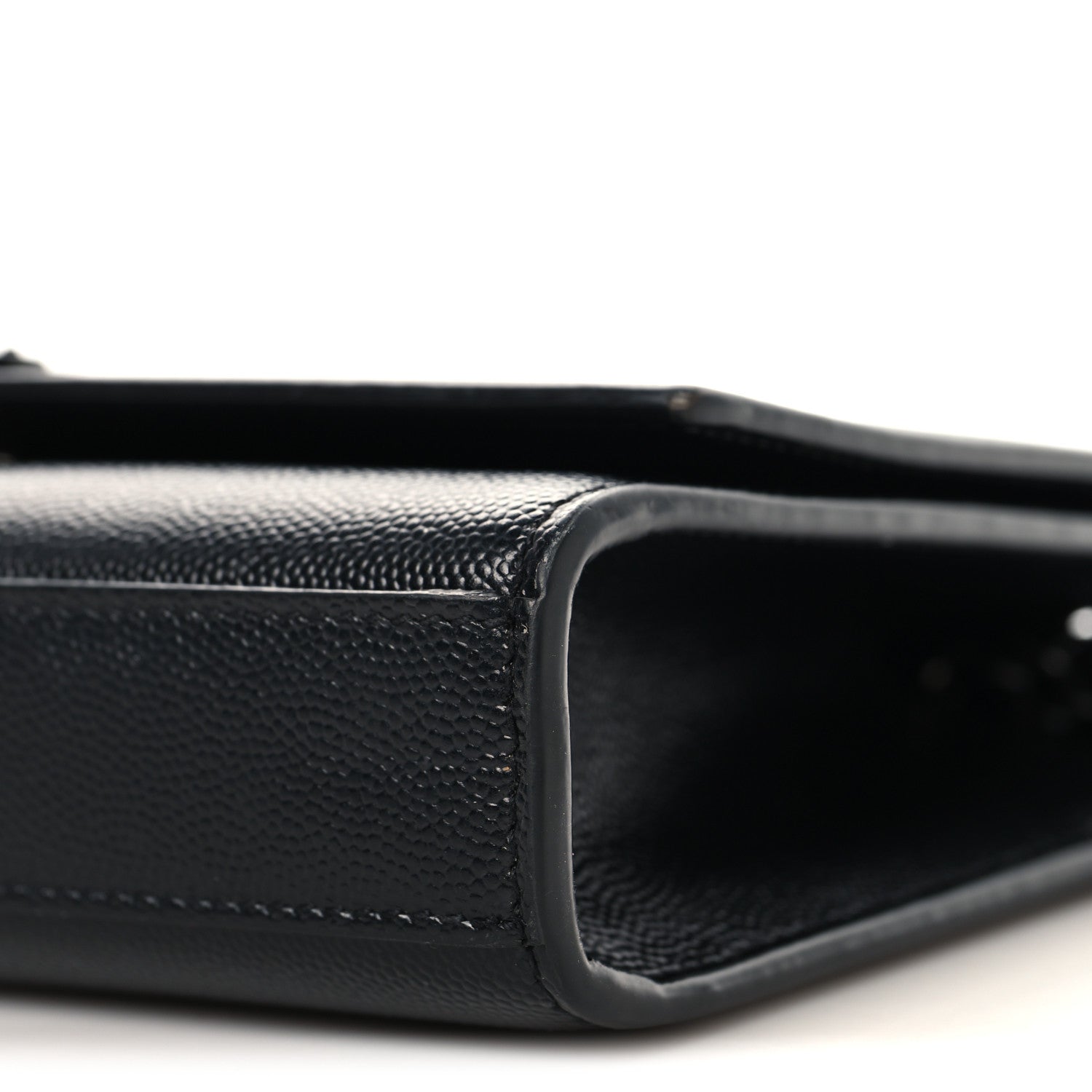 Saint Laurent Grain De Poudre Small Monogram Monochrome Kate Satchel Black 9 of 9